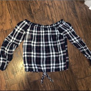 Maurice’s off the shoulder tied top